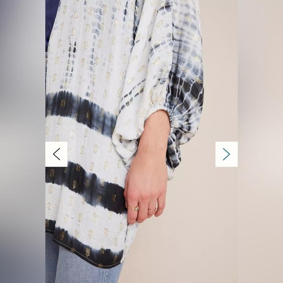 Anthropologie Vada Shimmer Cocoon‎ Kimono Cardigan One Size - Picture 3 of 12